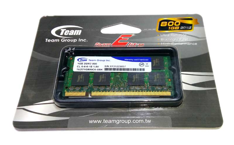 1024mb DDR II Team SODIMM PC-6400